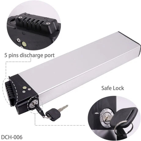 Batteria Interna per Bicicletta Elettrica Pieghevole 48 V 12.8AH per ENGWE EP-2 Pro, FIIDO M1 Pro SHENGMILO SAMEBIKE