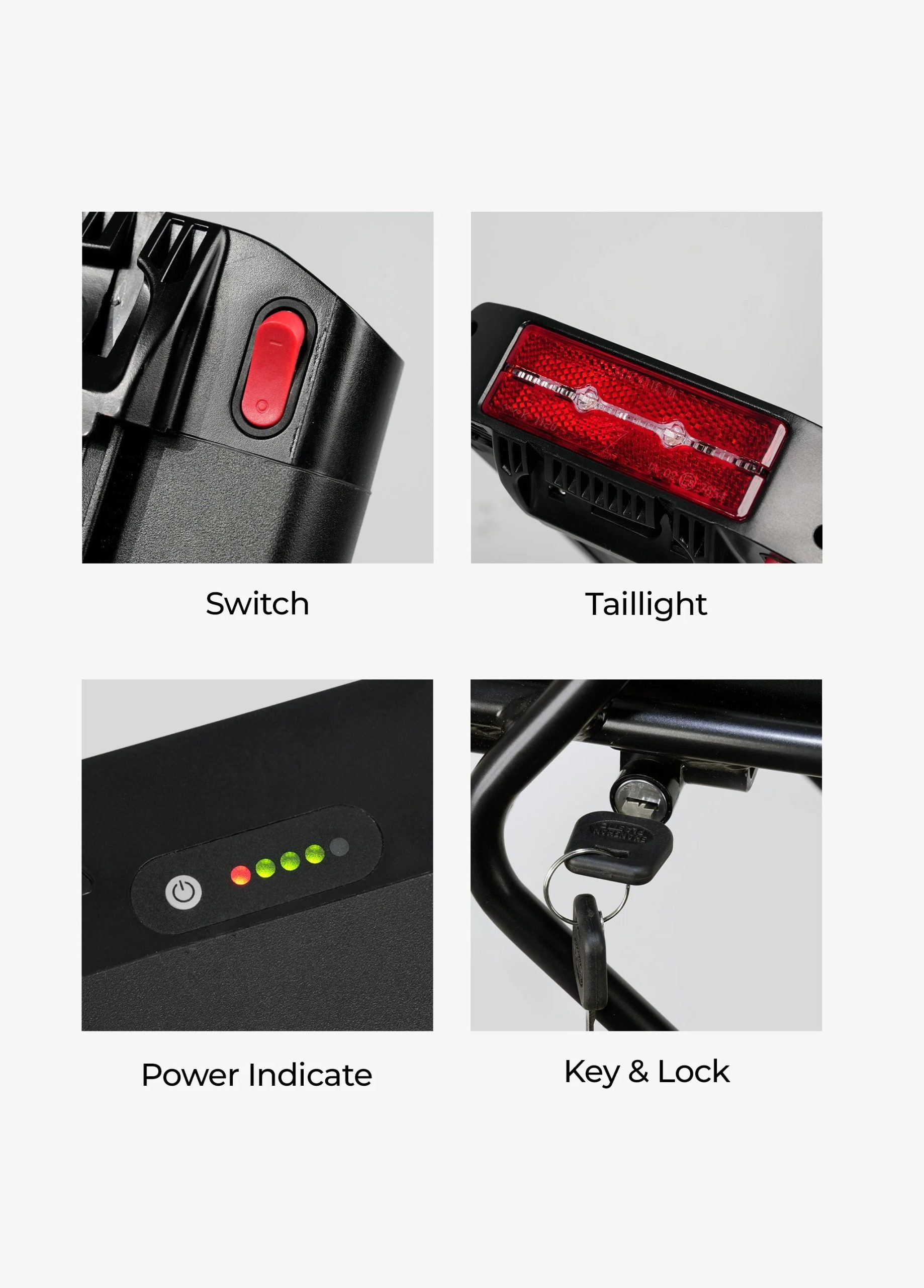 Batteria ENGWE Originale posteriore 48V13Ah +Portapacchi posteriore per EP-2 Pro