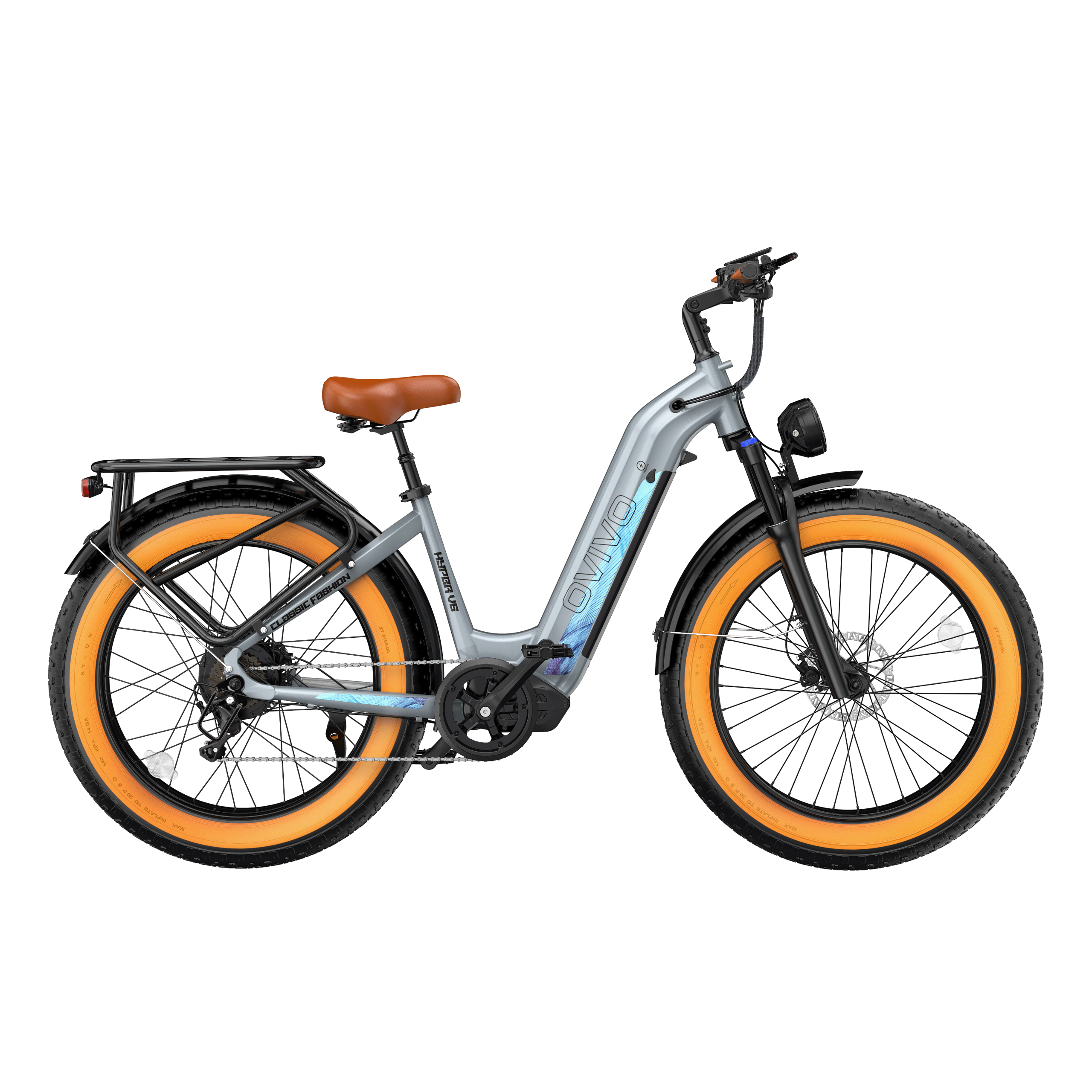 OVIVO HYPER V6 | Bicicletta Elettrica | Versatile | Motore BAFANG 250W | 48V 20Ah | Freni Idraulici | 25km/h | Autonomia 120-150km | GARANZIA ITALIANA