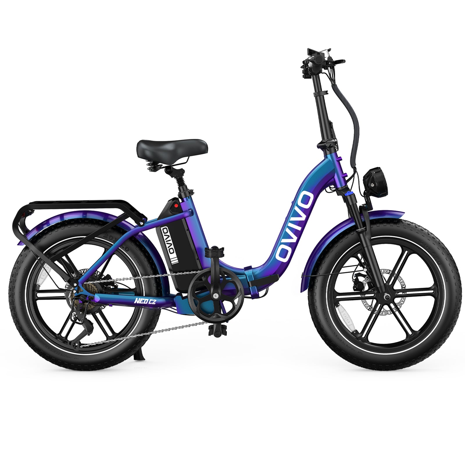 OVIVO NEO C2 | Bicicletta Elettrica Pieghevole | Versatile | Motore BAFANG 250W | 48V 18Ah | Freni Idraulici | 25km/h | Autonomia 90-120Km | GARANZIA ITALIANA