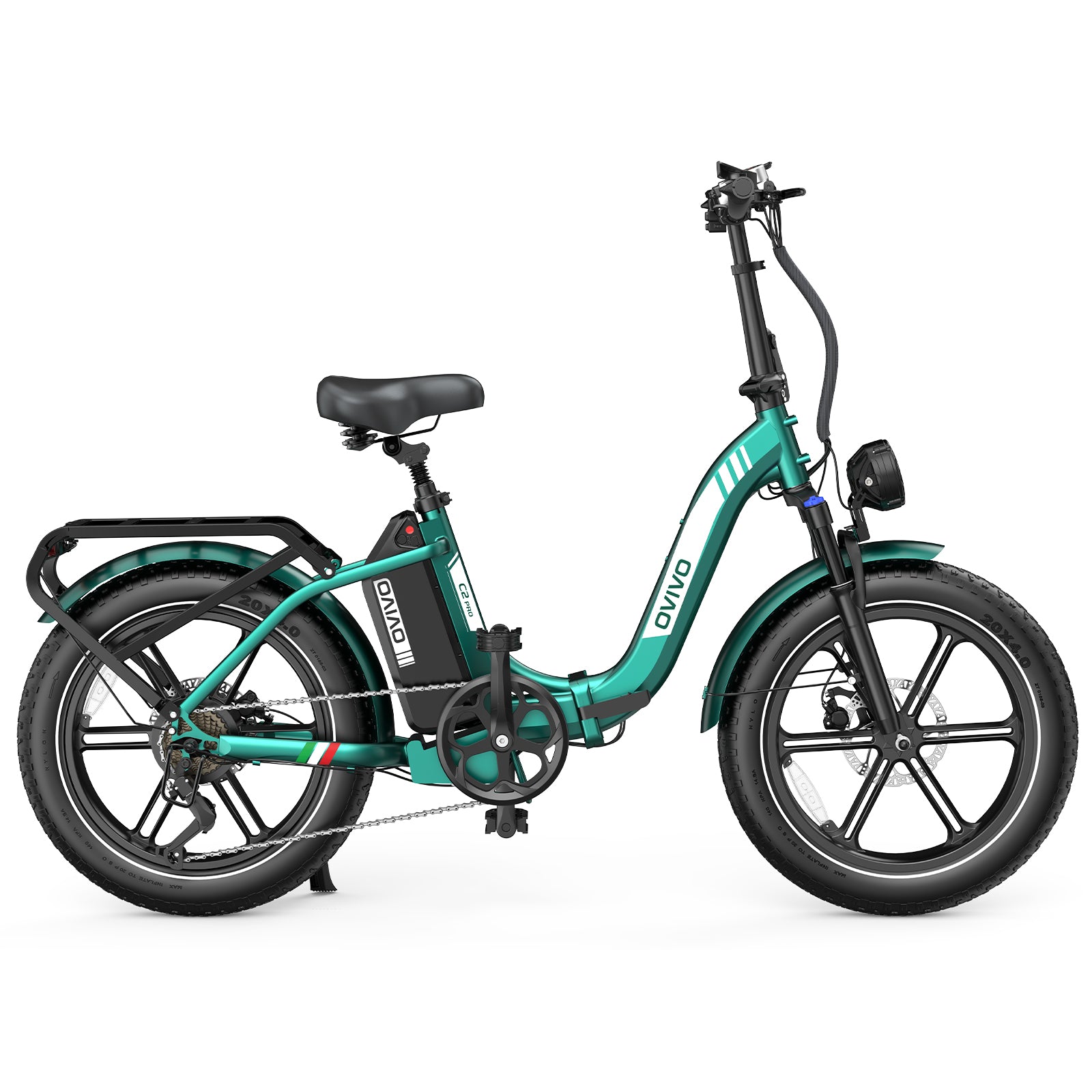OVIVO C2 PRO | Bicicletta Elettrica Pieghevole | Versatile | Motore BAFANG 250W | 48V 18Ah | Freni Idraulici | 25km/h | Autonomia 90-120Km | GARANZIA ITALIANA