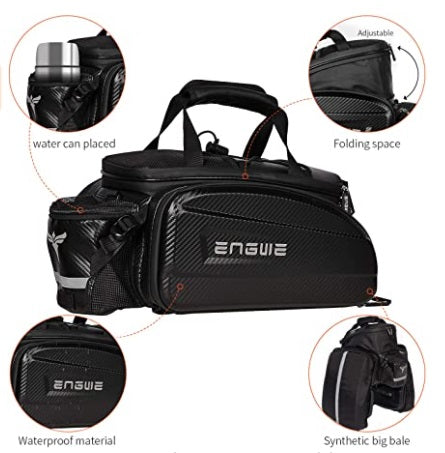 Engwe borsa Originale bicicletta impermeabile Waterproof Bike Rack Bag sedile posteriore bagagliaio 17-35L EP-2 Pro/EP-2 Pro EU/EP-2 BOOST/Engine Pro/Engine Pro 2.0/Engine X/M1 e altri