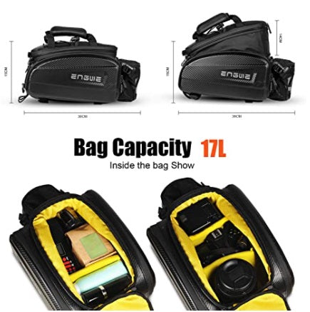Engwe borsa Originale bicicletta impermeabile Waterproof Bike Rack Bag sedile posteriore bagagliaio 17-35L EP-2 Pro/EP-2 Pro EU/EP-2 BOOST/Engine Pro/Engine Pro 2.0/Engine X/M1 e altri