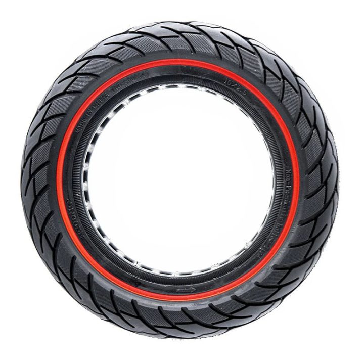 PNEUMATICO pieno gomma solida ruota 10×2.5-6.1 / 255×80 /B34 pollici cerchi da 34mm per monopattino Kugoo Kirin KuKirin M4/M4 Pro/KUKIRIN G2 MAX/KUKIRIN G3 PRO e altri scooters linea rossa