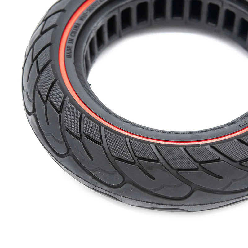PNEUMATICO pieno gomma solida ruota 10×2.5-6.1 / 255×80 /B34 pollici cerchi da 34mm per monopattino Kugoo Kirin KuKirin M4/M4 Pro/KUKIRIN G2 MAX/KUKIRIN G3 PRO e altri scooters linea rossa