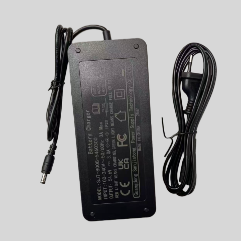 Carica batteria 54.6V 3A (connettore DC 5.5x2.1mm) compatibile per bicicletta elettrica ENGWE EP-2 Pro/EP-2 Pro EU/Engine Pro/Engine X/M20 - Compatibile con altri modelli