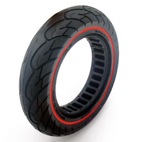 PNEUMATICO pieno gomma solida ruota 10x2.125-6.1 pollici linea rossa per monopattino Kugoo, Xiaomi, Ducati, Lexgo, Nilox, Alfa Romeo, Vivobike, Woow