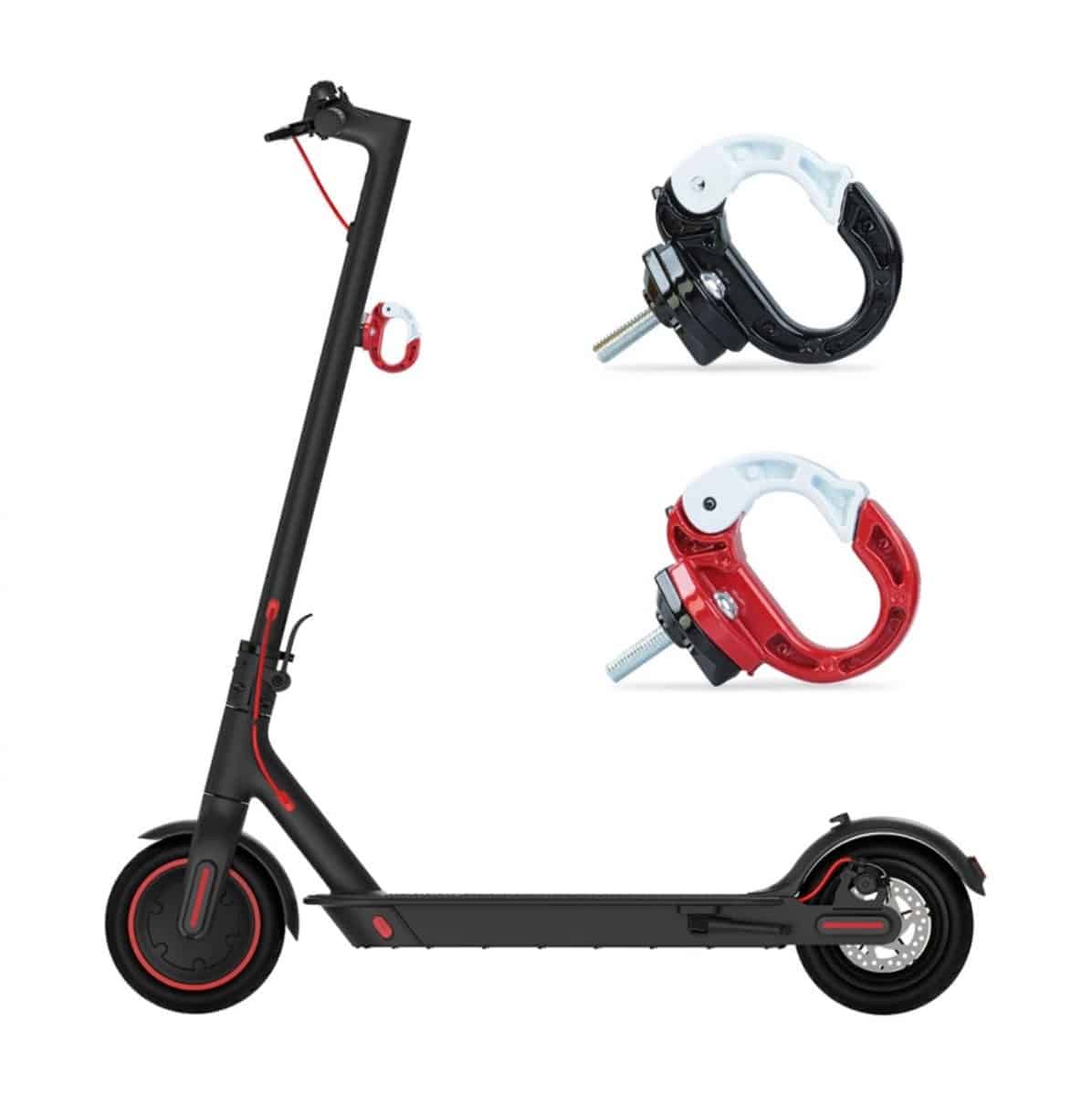 Ganci di Metallo in Diversi Colori | Appendi Borse per Monopattini Elettrici Xiaomi M365 e Pro
