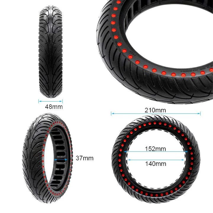 PNEUMATICO pieno gomma solida ruota 8.5×2-6.1/B34 pollici ultraleggera linea rossa per monopattino Xiaomi, Ducati, Lexgo, Nilox, Alfa Romeo, Vivobike, Woow