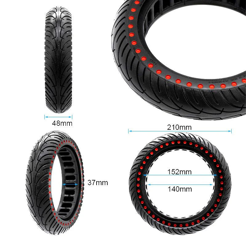 Pneumatico pieno gomma solida ruota 8.5×2-6.1/B34 pollici ultraleggera linea blu per monopattino Xiaomi, Ducati, Lexgo, Nilox, Alfa Romeo, Vivobike, Woow