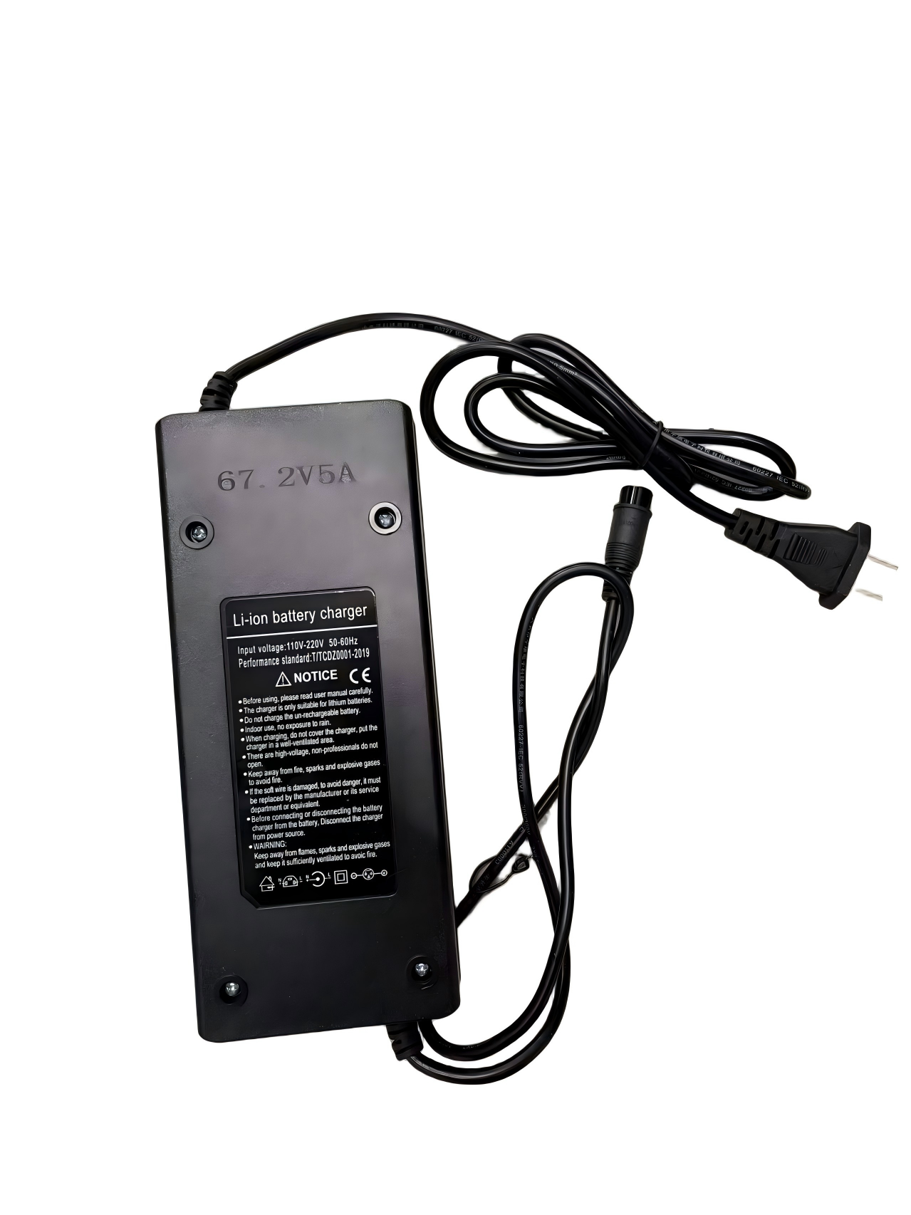 Carica batteria 67.2V 5A per monopattino elettrico BOYUEDA mod. S3-11/S4-11/S4-13