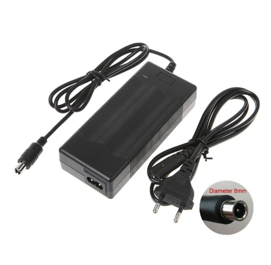 Carica batteria 54.6V 3A (connettore 8.0mm) per bicicletta elettrica ENGWE EP-2 Pro/EP-2 Pro EU/EP-2 BOOST/Engine Pro/Engine X e per monopattino elettrico KuKirin G2 MAX – Compatibile con altri modelli