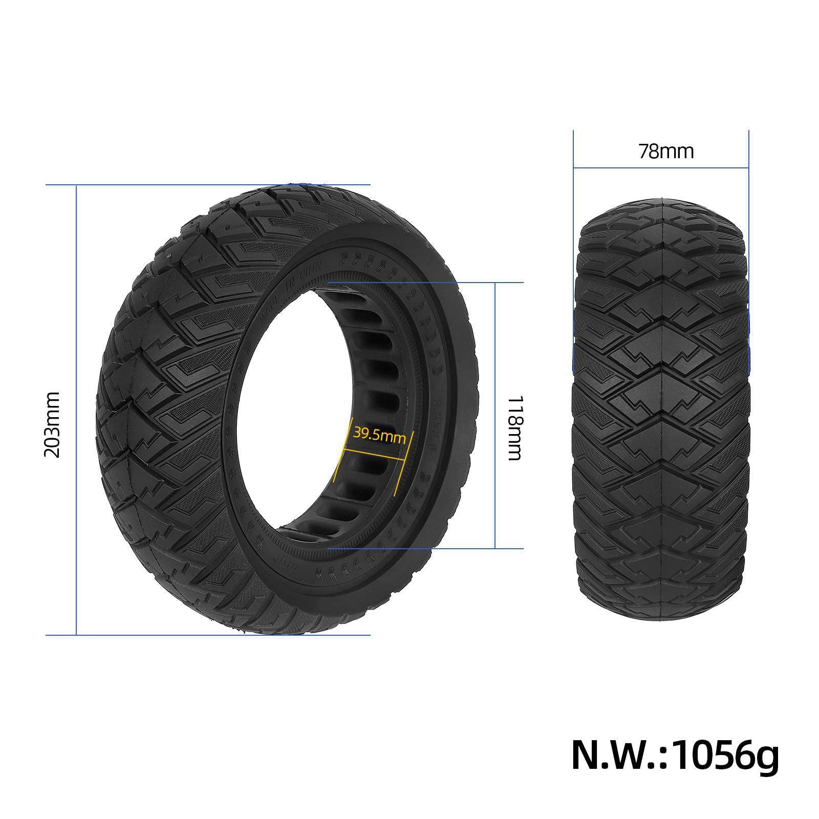 PNEUMATICO pieno gomma solida ruota 8.5×3 pollici per monopattino KuKirin G2 Pro (VERSIONE 2023) Kaabo warrior Kaabo wolf Zero 8/9 10X VSETT 8/9 PRO e Altri