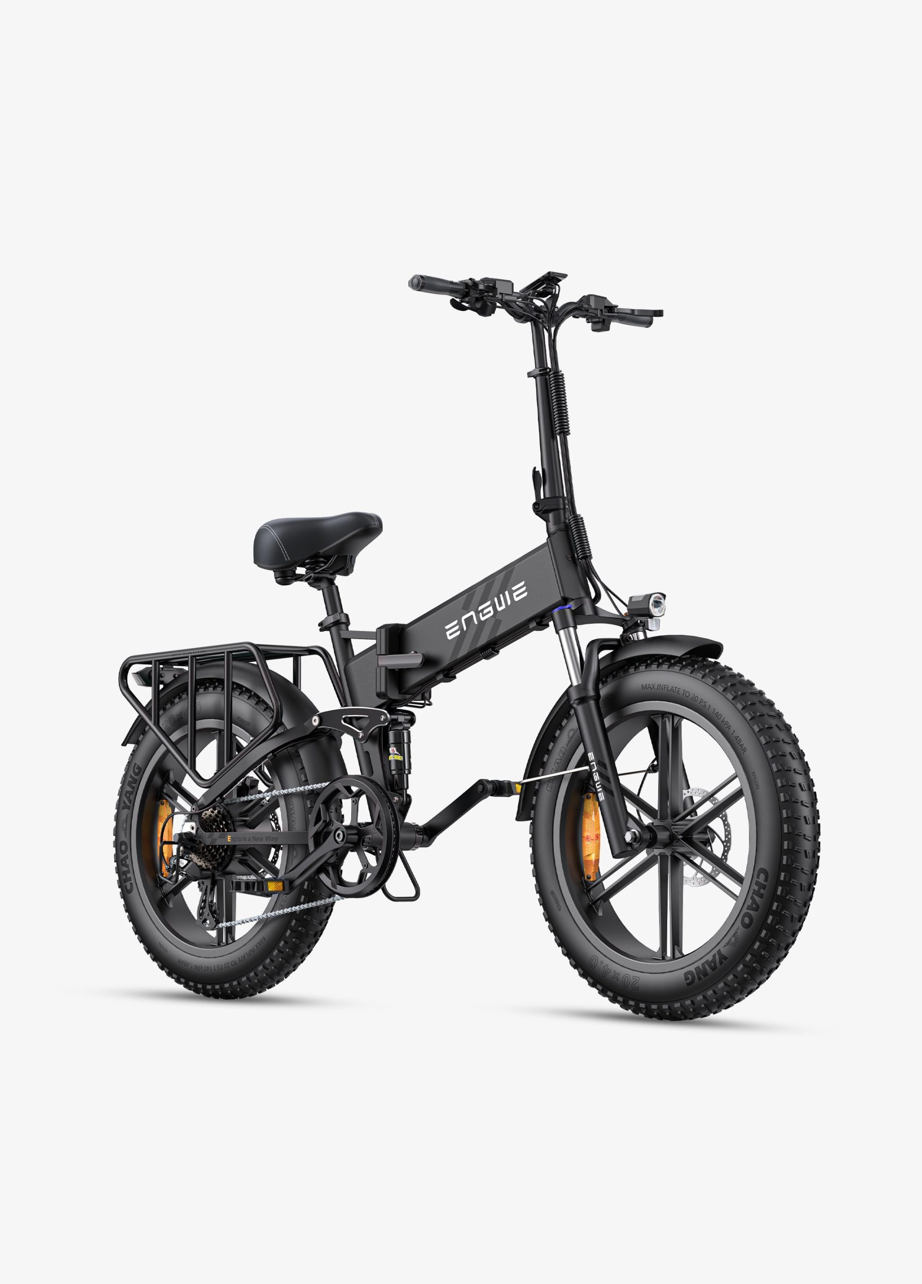ENGWE ENGINE PRO 2.0 | Bicicletta Elettrica | Pieghevole | Ruote Fat 20″x4 | Motore 75 Nm | 16Ah 768Wh | Autonomia 110km | GARANZIA ITALIANA
